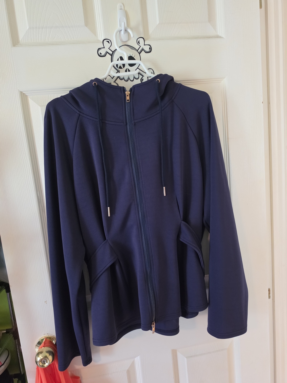 Navy Zip-Up Hooded Jacket